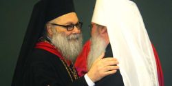Il Patriarca Yuhanna X e il Metropolita Tikhon primate della Orthodox Church of America, St Vladimir-27 luglio 2015